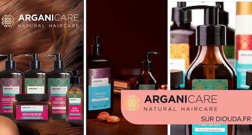 Arganicare Soins Cheveux Nourrissants grand formats aux huiles végétales certifiées Bio dont l’emblématique huile d'Argan.