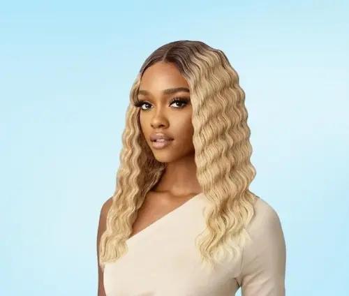 Perruque Synthétique Courte Blonde Dorée - Coupe Carré Avec Frange, Fournie Avec Bonnet