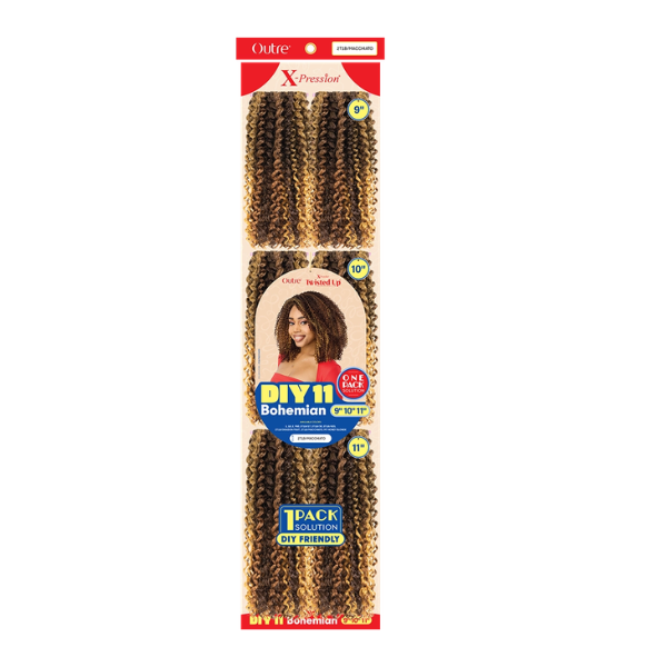 Mèches pour crochets X-Pression Twisted Up DIY11 Bohemian