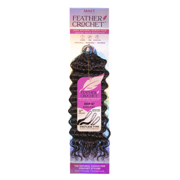 Mèches Crochet HH FEATHER CROCHET DEEP WAVE 14" Janet Collection