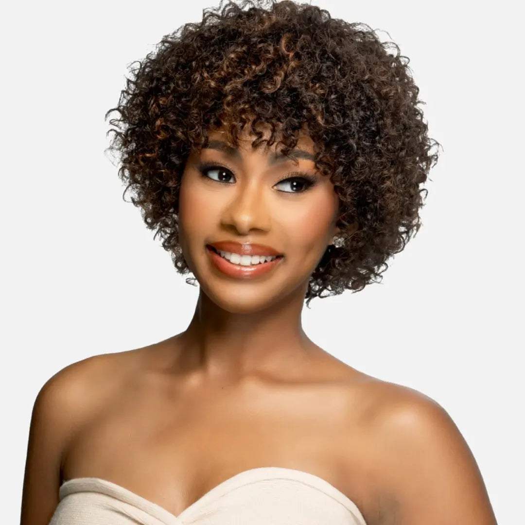 Perruque Naturelle courte bouclée avec frange Dara - Vivica Fox