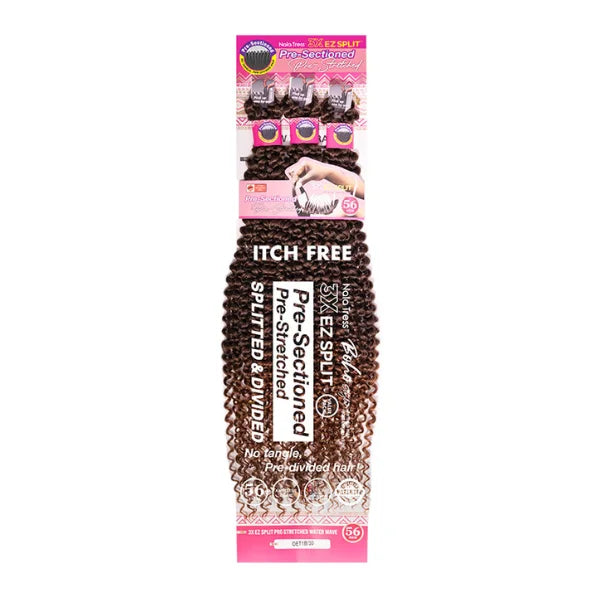 Mèches pré-étirées pour tresses 3X EZ Split Water Wave 56"