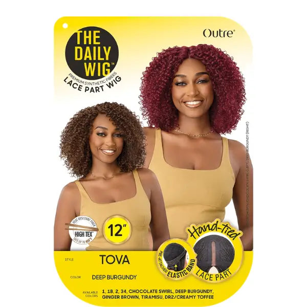 Daily wig yaky curly hair chocolate and grey colors.