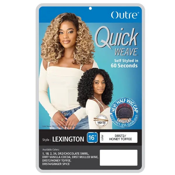 La Lexington, demi-tete en yaki curly synthetic hair, en blond et noir