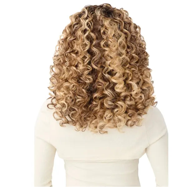 Lexington en yaki hair, curly blonde perruque demi-tete.