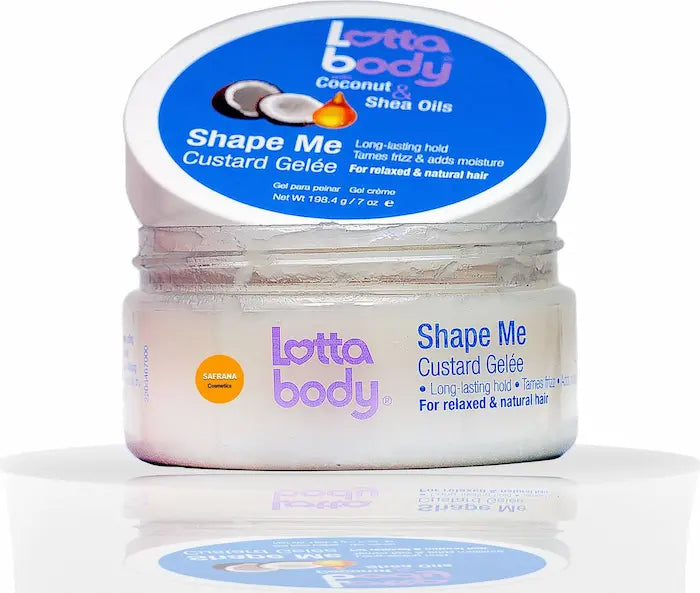 Lotta Body Coconut & Shea Oils Shape Me Custard Gelée Coiffante tenue longue durée lisse les frisottis. Pot 198.4GR