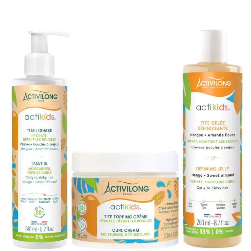 Actikids Activilong Soins coiffants Enfants Cheveux bouclés à crépus