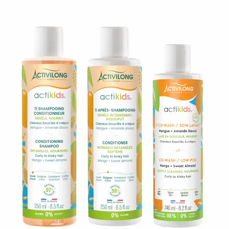 Soins lavant doux Enfant aux cheveux crépus Frisés difficiles à déméler