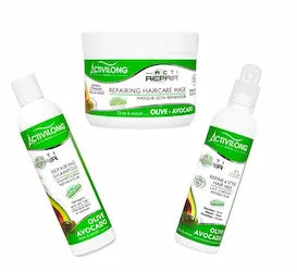La gamme Actirepair est formulée pour réparer les cheveux très secs et abîmés. Nutritifs et réparateurs, les soins associent les huiles d’Olive et d’Avocat BIO.