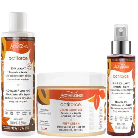 Routine simple Wash and go pour Cheveux crépus frisés Activilong Actiforce