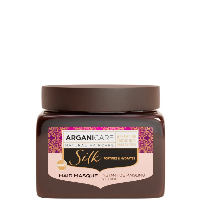 Arganicare Silk Masque à la Protéine de Soie pour cheveux ternes et cassants Pot