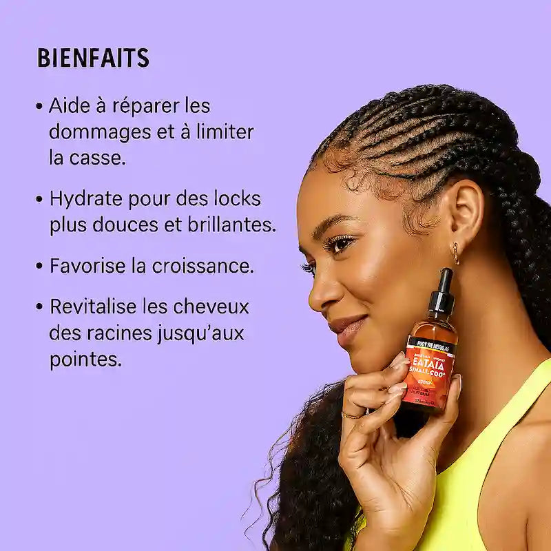 Découvrez les bienfaits de l'Elixir au Batana revitalisant Aunt Jackie’s pour réduire la casse et apporter souplesse et brillance aux tresses, et cheveux naturels