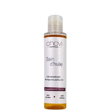 Ahovi - Bain d'huile 100% naturel à base de Moringa, Coco, Jojoba et Ricin. En soin profond, pre-poo ou pour sceller l'hydratation