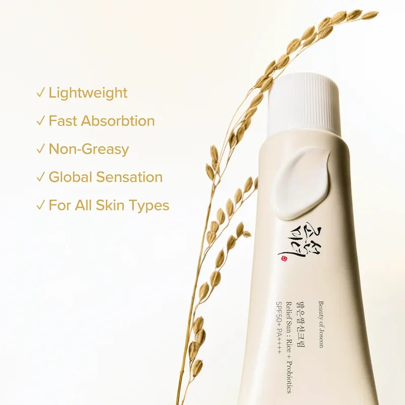 Ccrème solaire coréenne Beauty of Joseon hydratation rapide sans trace blanche sur peau sèche à normale