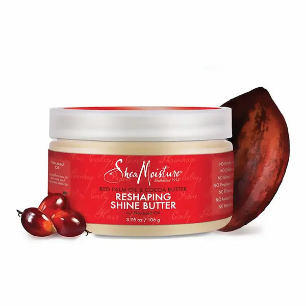 Shea Moisture Red Palm Oil et Cocoa - Reshaping Shine Butter Beurre Capillaire Shine ButterPot 106Gr