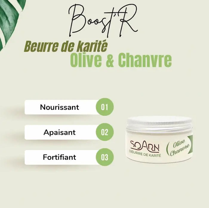 Beurre de Karité Olive Chanvre - Soarn