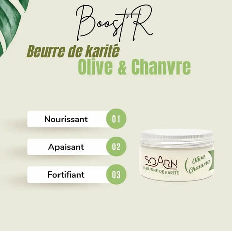 Beurre de Karité Olive Chanvre - Soarn