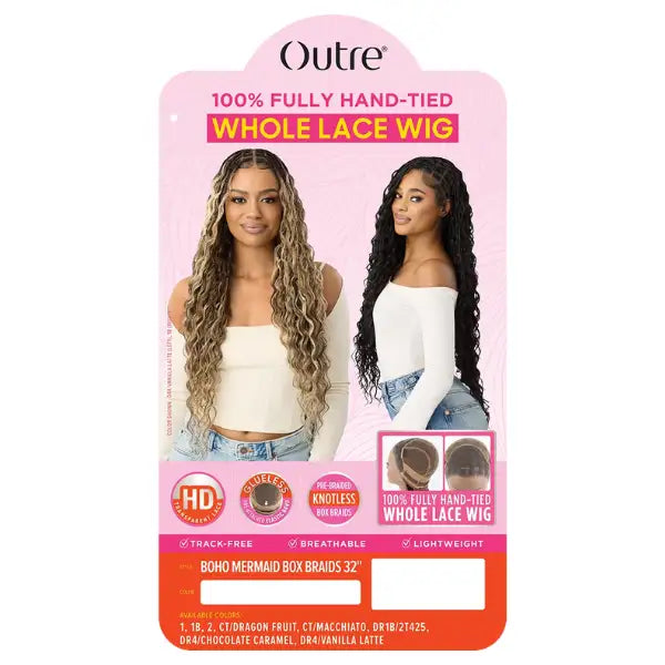 Perruque HD Lace Boho Mermaid Box Braids 32" - Outré