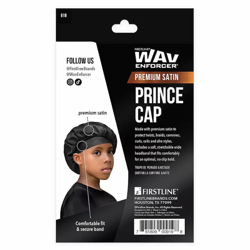 Bonnet en Satin Enfant Prince Cap - Wavenforcer