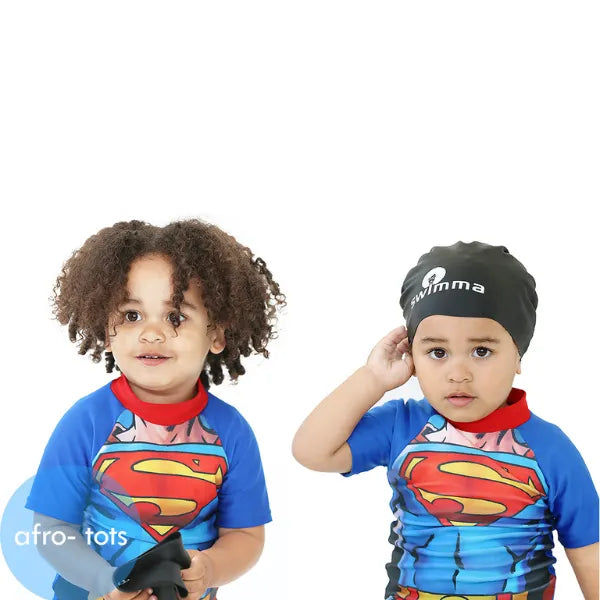 Bonnet de bain Bébé adapté aux cheveux bouclés, frisés, crépus volumineux SWIMMA