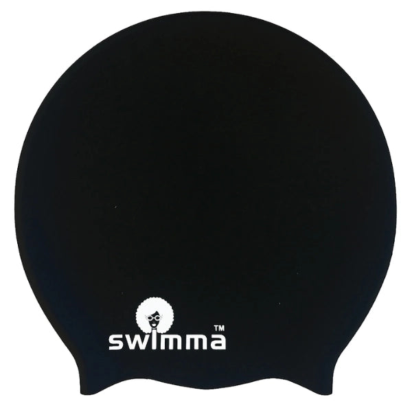 Bonnet de Natation pour Cheveux très longs 29CM Afro Regular Narrow en Noir