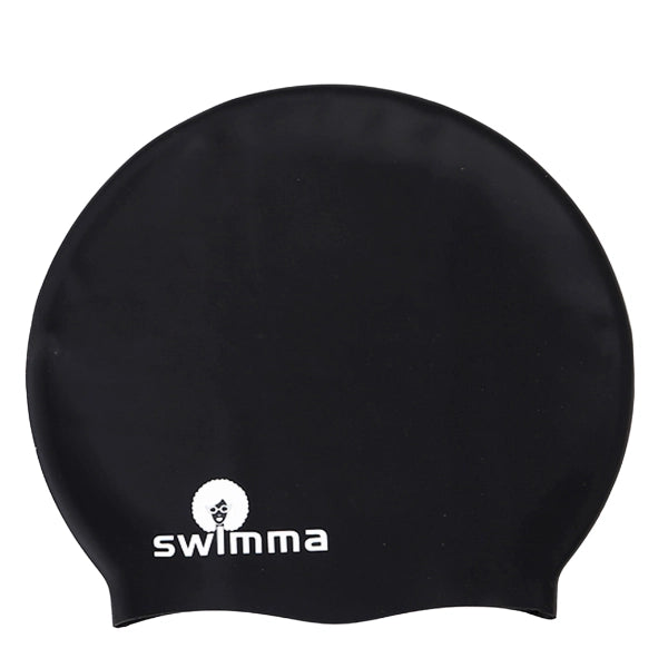 Bonnet de bain Swimma Caps Afro-Tots en silicone, conçu pour les bébés et jeunes enfants aux cheveux bouclés, frisés ou crépus