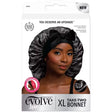 Bonnet de nuit en satin réversible XL Evolve – protection des cheveux crépus, frisés, bouclés pendant a nuit