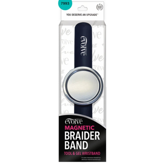Bracelet magnétique coiffure utile pour tresser et appliquer du gel au fur et à mesure