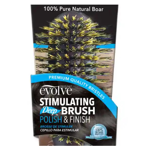 Brosse Stimulante en Poils de sanglier 100% naturels Evolve #548