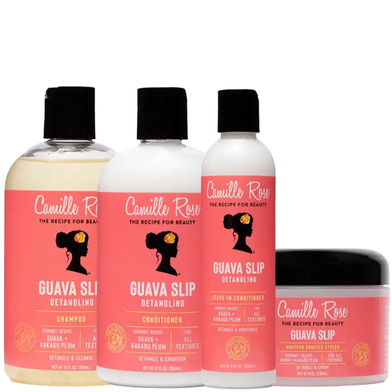 Routine capillaire rapide pour cheveux secs bouclés frisés, crépus emmêlés Gamme Complète Camille Rose