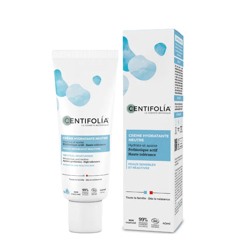 Crème hydratante Sans parfum apaisante au prébiotique actif pour peau sensible Centifolia