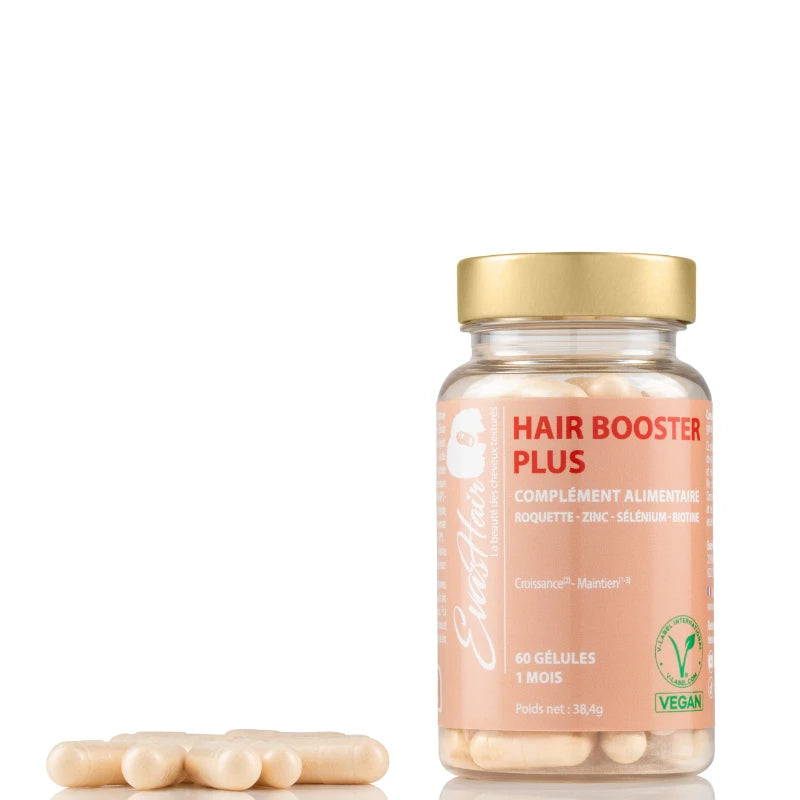 Gélules Croissance Cheveux à la Zinc Roquette Sélénium Biotine Evashair Hair Booster Plus