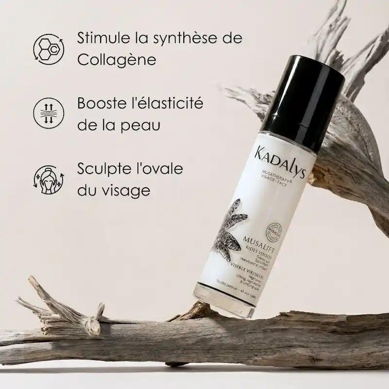 Musalift Kadalys avec actifs naturels de pour stimuler la régénération et améliorer la fermeté de la peau en stimulant la synthèse de collagène