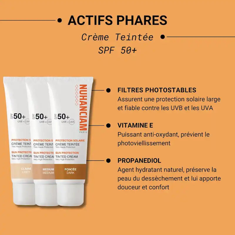 Crème Teintée SPF 50 Peau noire à claire Nuhanciam
