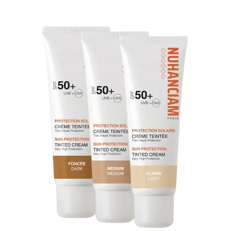 Crème teintée SPF 50+ Efficace contre UVA et B Nuhanciam