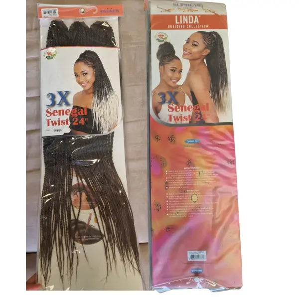 Crochet Braids Senegalese Twist pre-loop 24 pouces Supreme Hair packaging