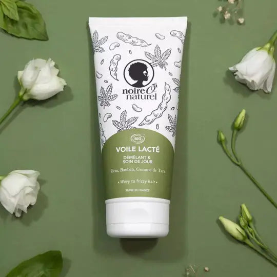 NOIREÔNATUREL Démêlant et Soin capillaire de jour sans rinçage VOILE LACTÉ