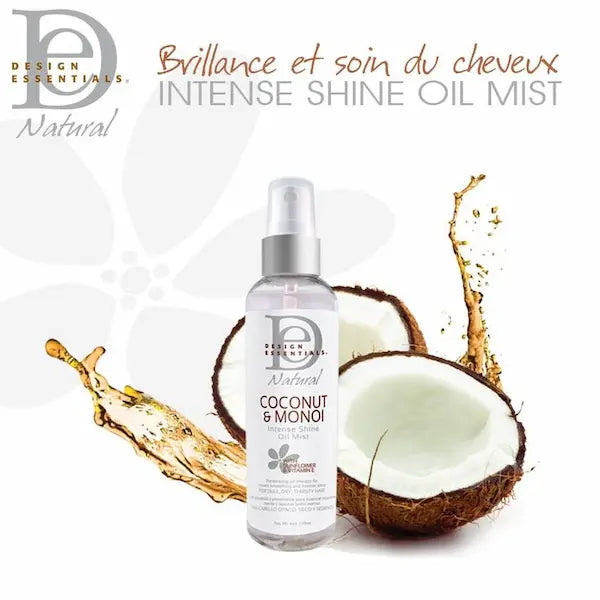INTENSE SHINE OIL MIST Huile Spray Brillance - Design Essentials Coconut & Monoï