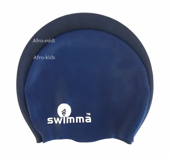 Différence de taille entre le bonnet de natation afro Kids 23cm et Afro Midi 26Cm