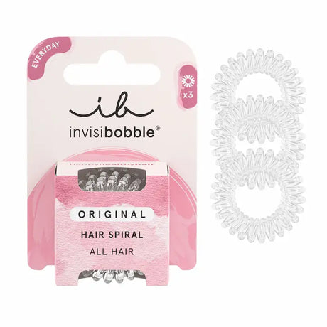 Elastique Spirale Transparent Lot de 3 Original Invisibobble