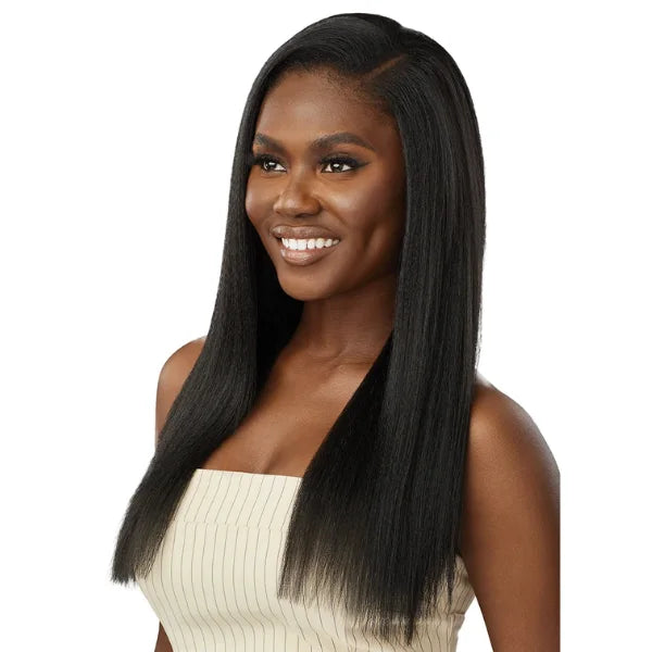 Extensions Clip-In couleur Noir 1B Yaki Straight Outre Natural Yaki 18 pouces