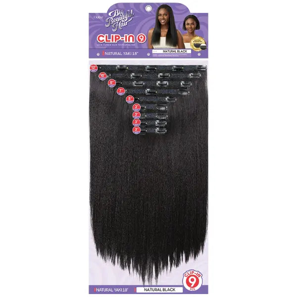 Extensions Clip-In Yaki Straight Outre Big Beautiful Hair Natural Yaki