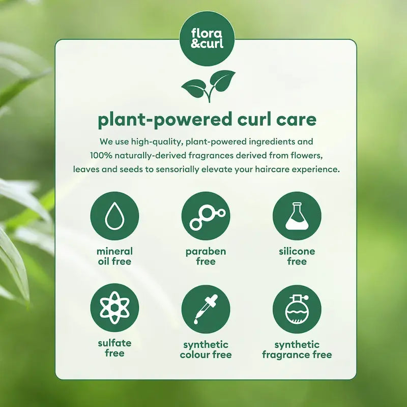 Shampoing Fortifiant Baobab et Marula Flora and Curl aux protéines végétales, aloe vera et huiles fortifiantes pour réduire la casse et renforcer les cheveux bouclés, frisés et crépus