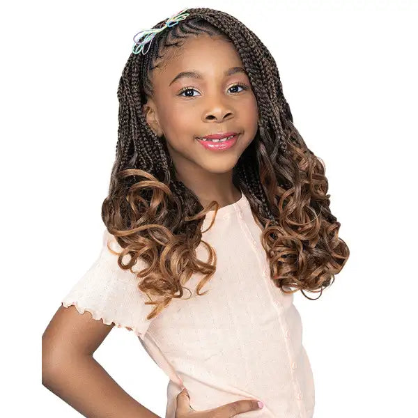 French Curl Mèches pour braids 3X pour enfants Janet Collection Teeny