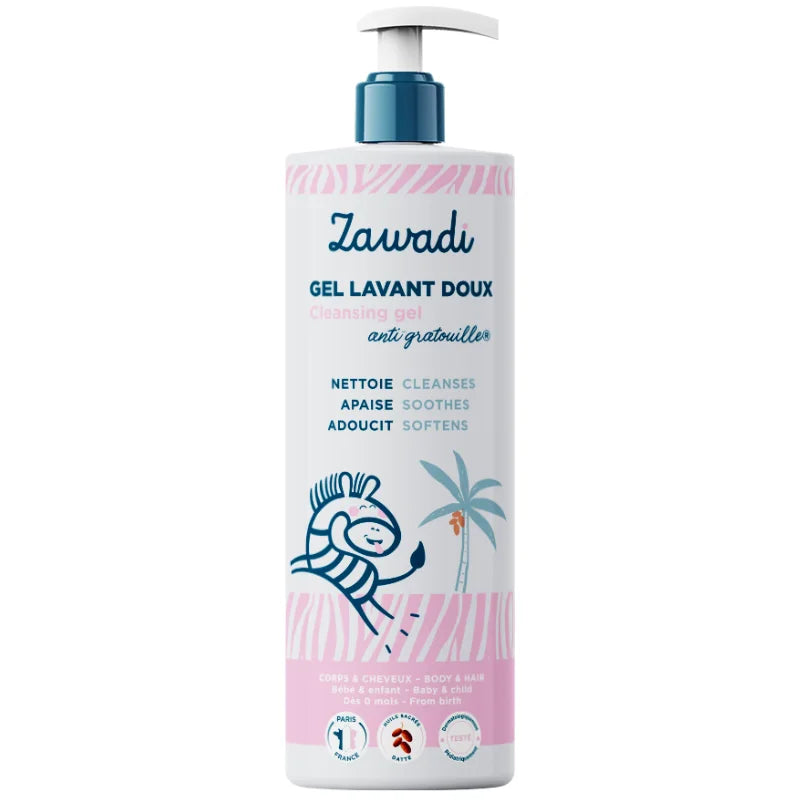 Nettoie en douceur la peau et les cheveux du nourrisson et des enfants de jusqu'à 12 ans - Gel lavant Zawadi