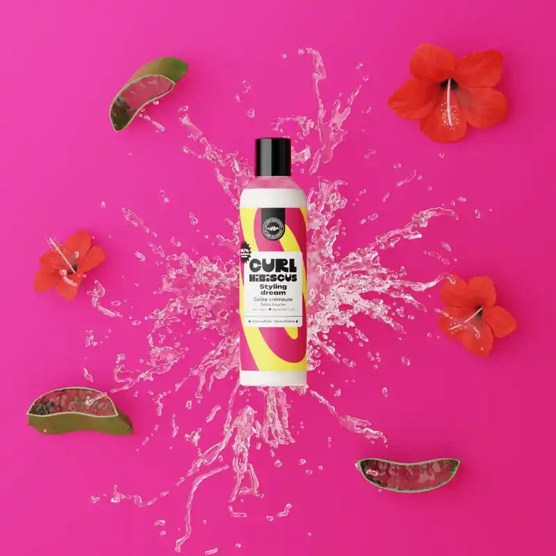 Gelée crémeuse à l'aloe vera et huile d'hibiscus pour cheveux boucles crépus Curl Hibiscus