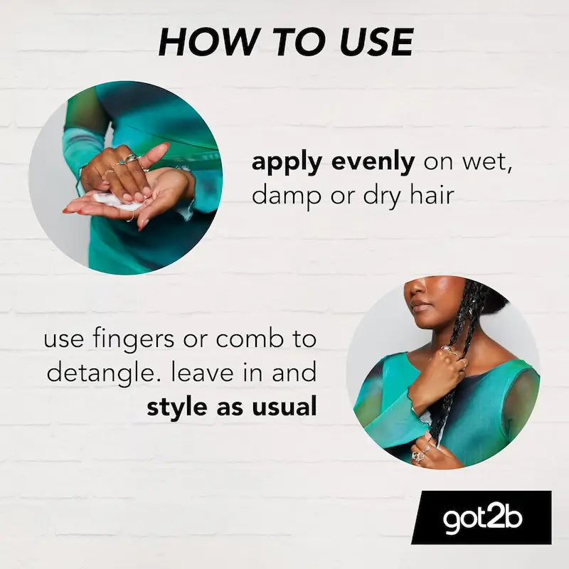 Soin Hydratant Démêlant CURLZ Got2b à appliquer sur cheveux humides pour faciliter le démêlage et hydrater les boucles