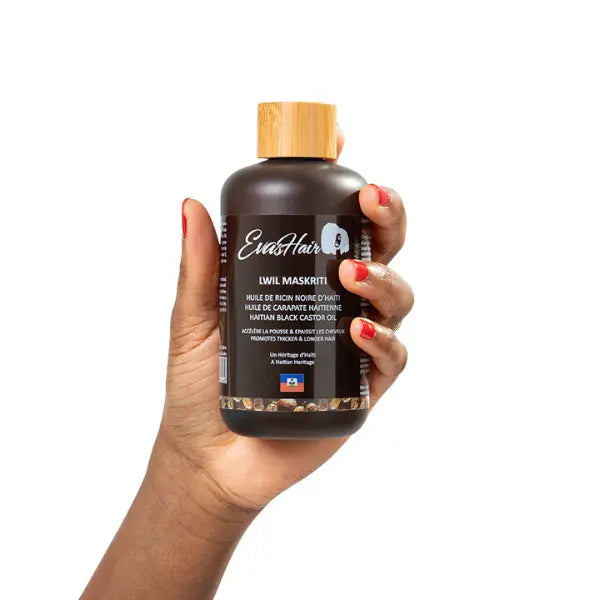Evashair - Lwil Maskriti / Huile de Ricin noire d'Haïti / Huile de Carapate