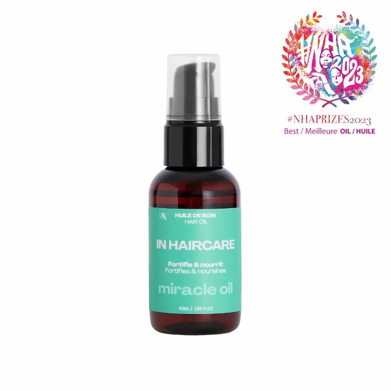 Huile de Soin Fortifiante Carapate et Menthe Poivrée In Haircare a été élue Élue meilleure huile de soin à la NHA 2023