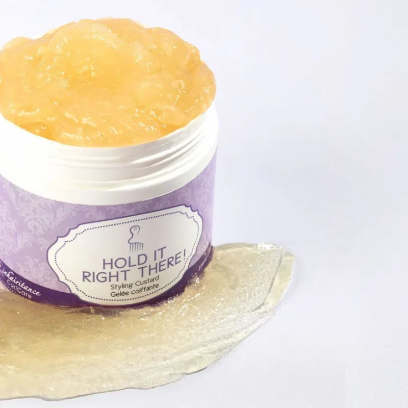 Gel coiffant Hold It Right There Inhairitance pour wash and go, définition des boucles, contrôle des frisottis et maintien longue durée des cheveux texturés